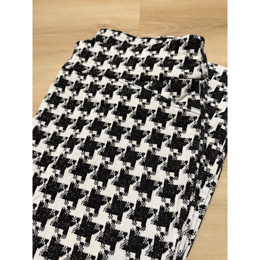 New York & Company Black and White Houndstooth Trousers